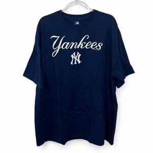 New York Yankees‎ T-Shirt Navy Blue MLB Logo Print